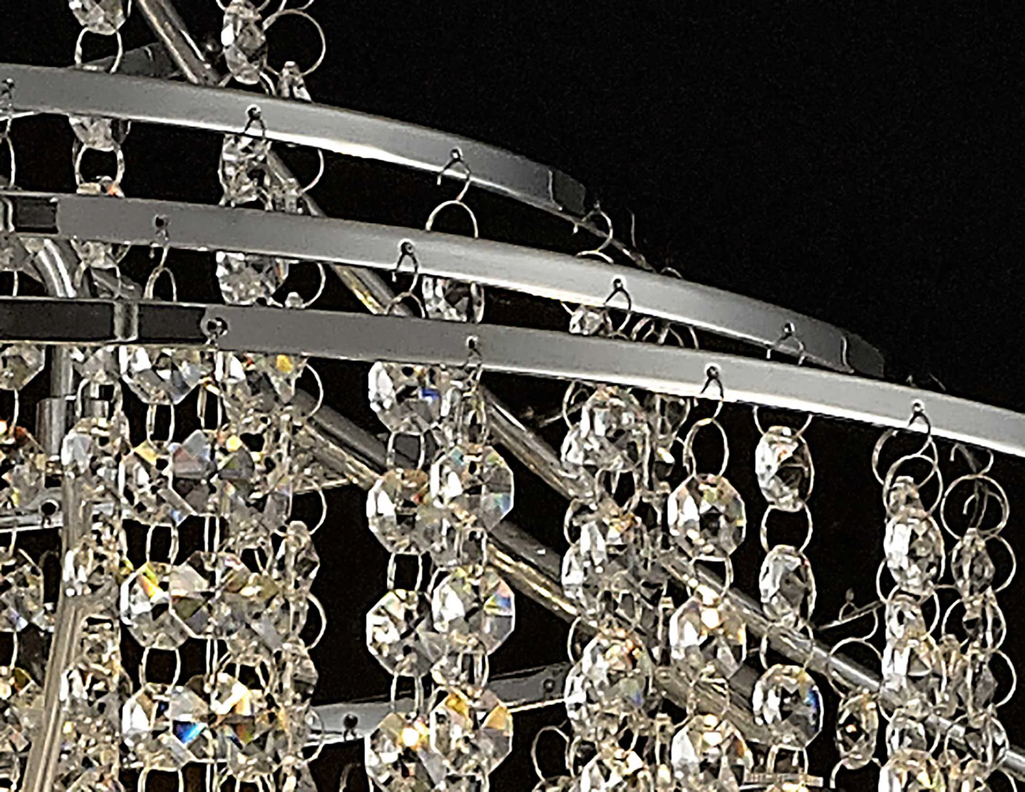 Inina Crystal Chandelier 9 Light (17kg) Polished Chrome IL30775  Diyas Inina Polished Chrome